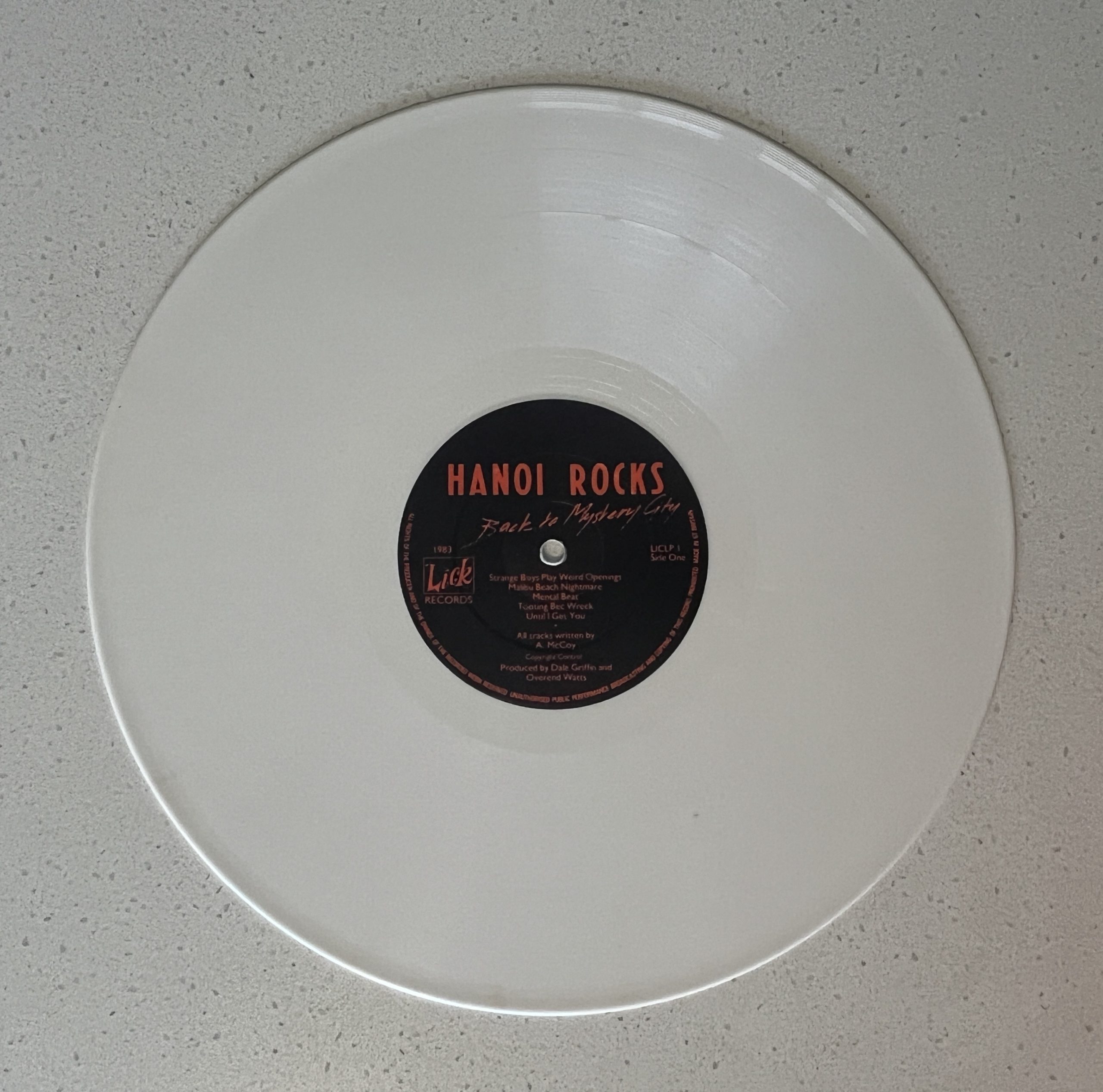 Hanoi Rocks Back To Mystery City Record Album White Colour Vinyl LP LICLP 1 - Image 2