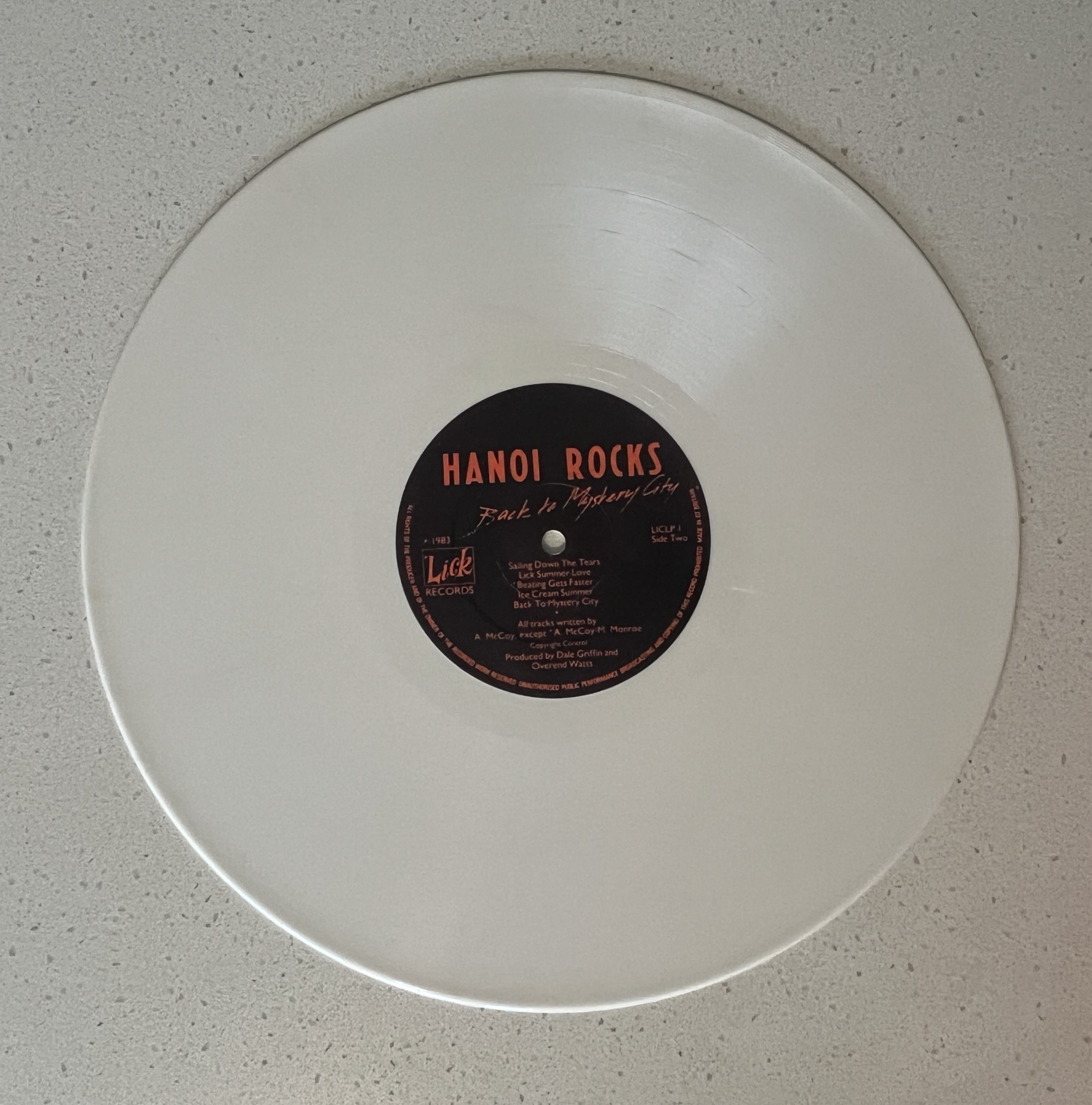 Hanoi Rocks Back To Mystery City Record Album White Colour Vinyl LP LICLP 1 - Image 3