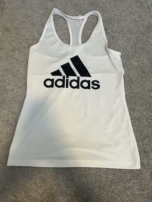 Womens White Adidas Tank Top Size S