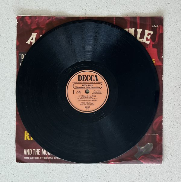 Kirk Douglas A Whale Of A Tale And The Moon Grew Brighter Disney 78 RPM NEAR MINT!!! 88185 - Image 2