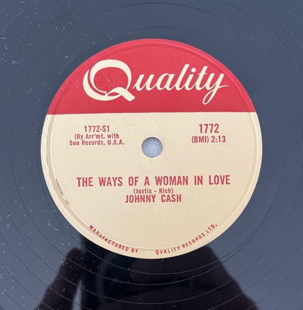 Johnny Cash The Ways Of A Woman In Love / You're The Nearest 78 RPM VG+!! 1772 - Image 3