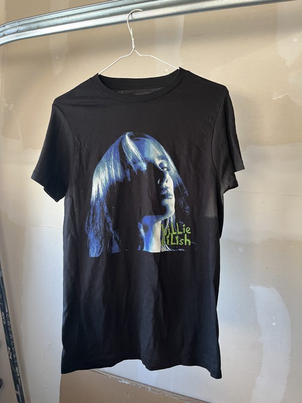 Billie Eilish Blue Neon Shadow Relaxed Boyfriend T Shirt Size XS BRAND NEW!!!