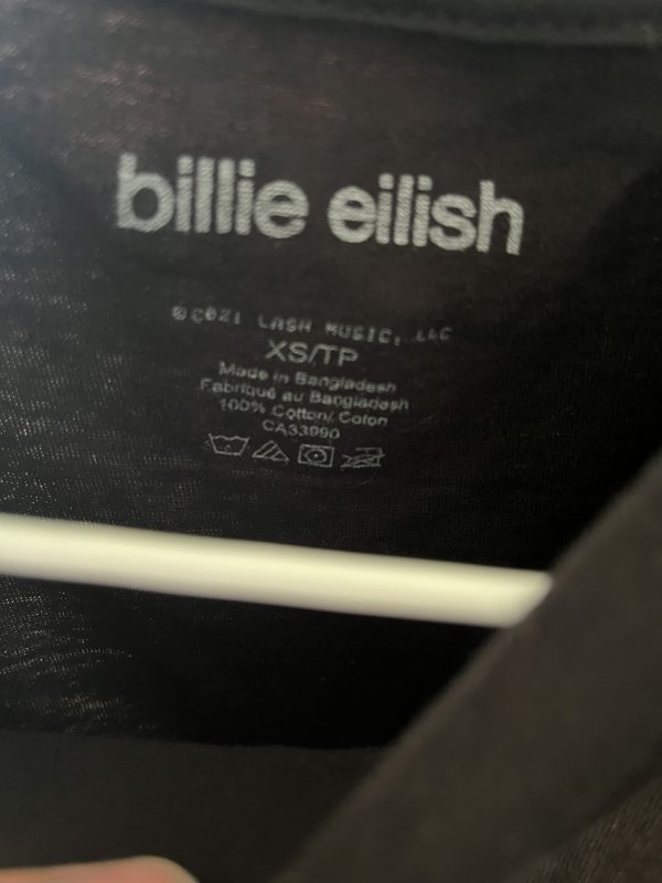 Billie Eilish Blue Neon Shadow Relaxed Boyfriend T Shirt Size XS BRAND NEW!!! - Image 2