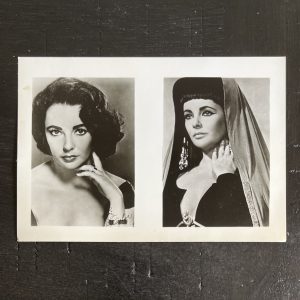 Elizabeth Taylor Sexy American Actress Model Cleopatra Pose Black & White Double Photo Picture Print 5x3 Wallet Size