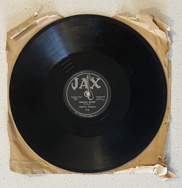 Lightnin' Hopkins Automobile Blues / Organ Blues Vinyl 78RPM VG+ - Image 2