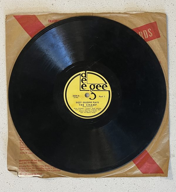 Dizzy Gillespie Plays The Champ Jazz Vinyl 78RPM 3604