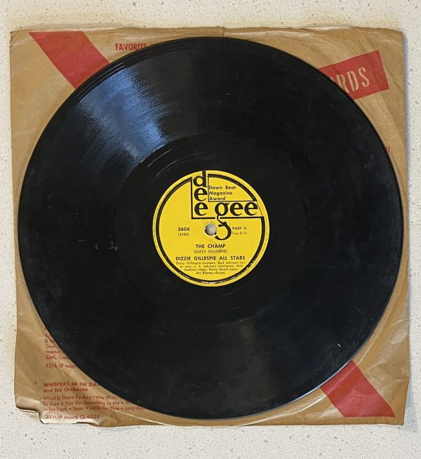 Dizzy Gillespie Plays The Champ Jazz Vinyl 78RPM 3604 - Image 2