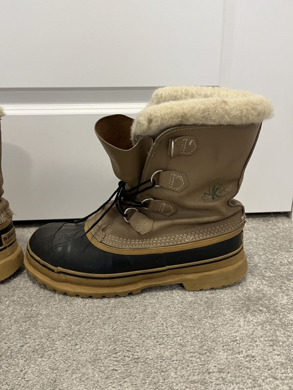 Men's Sorel Winter Snow Boots Tan Size 10 - Image 3