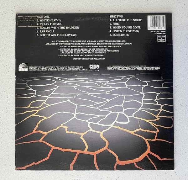 White Heat We Never Heard Of You Either Nikki Cruze Vinyl Record Album LP PROMO!!! NO SCRATCHES!!! BFZ 80138 - Image 2