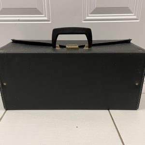Vintage 8 Track Leather Carrying Case holds 24 Tapes