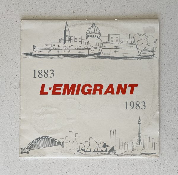 L'emigrant 1883-1983 Vinyl Record Album LP VG+/VG