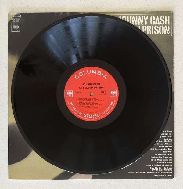 Johnny Cash Folsom Prison Vinyl Record Album LP CS 9639 - Image 2