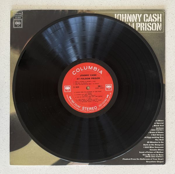 Johnny Cash Folsom Prison Vinyl Record Album LP CS 9639 - Image 3
