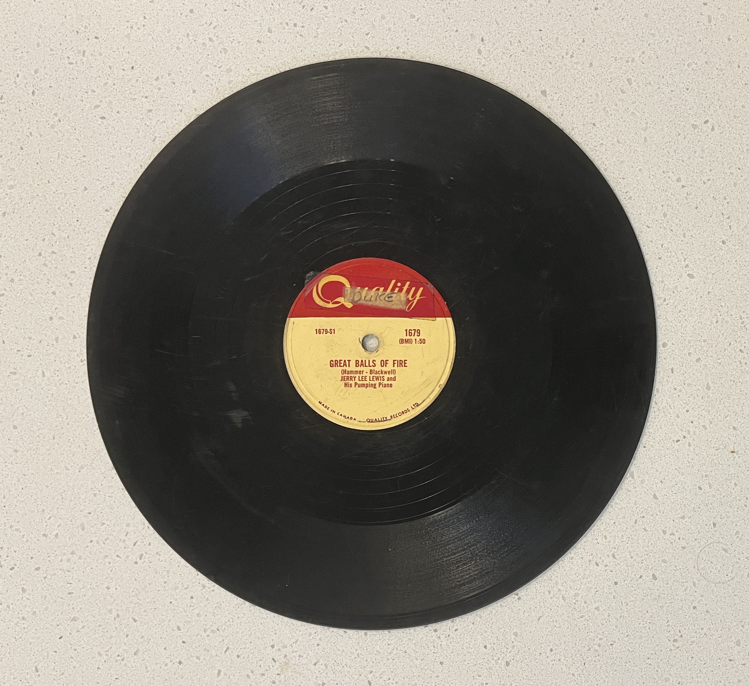 Jerry Lee Lewis Great Balls Of Fire / You Win Again Shellac 78 RPM 1679