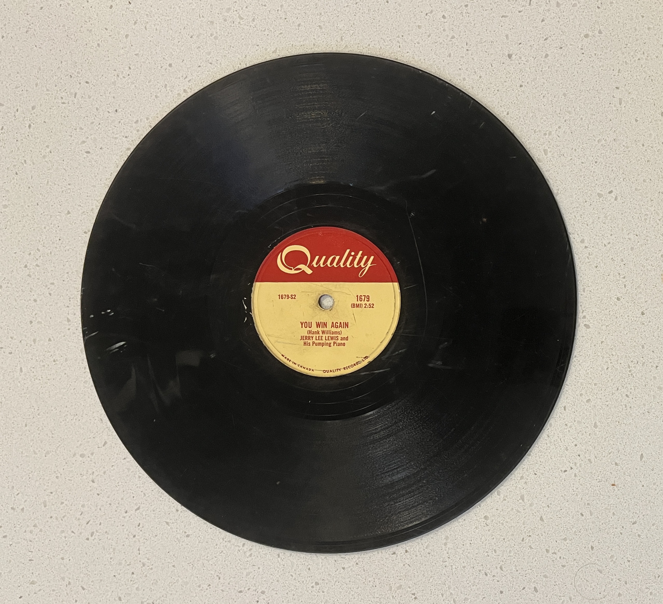 Jerry Lee Lewis Great Balls Of Fire / You Win Again Shellac 78 RPM 1679 - Image 2