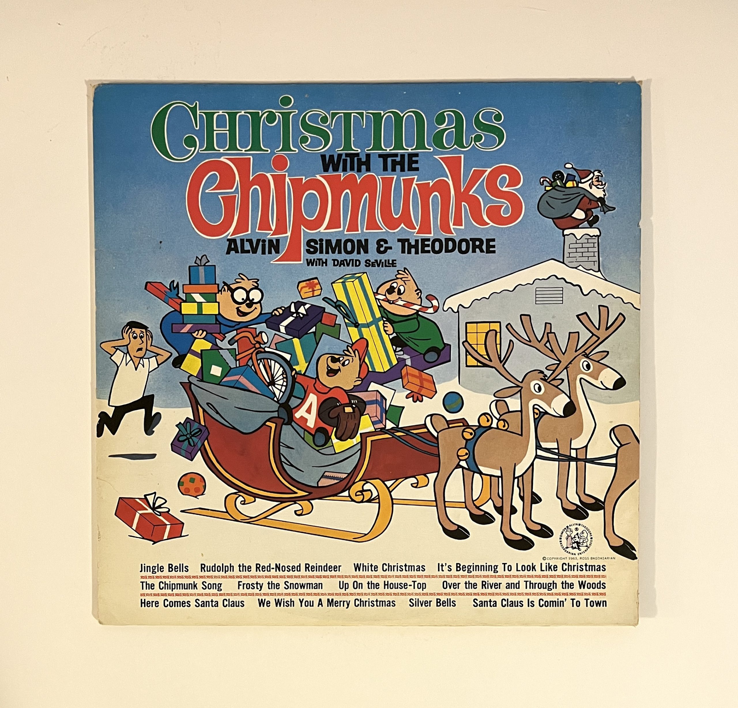 Christmas With The Chipmunks Alvin Simon Xmas Vinyl Record Album LP SPC 1034