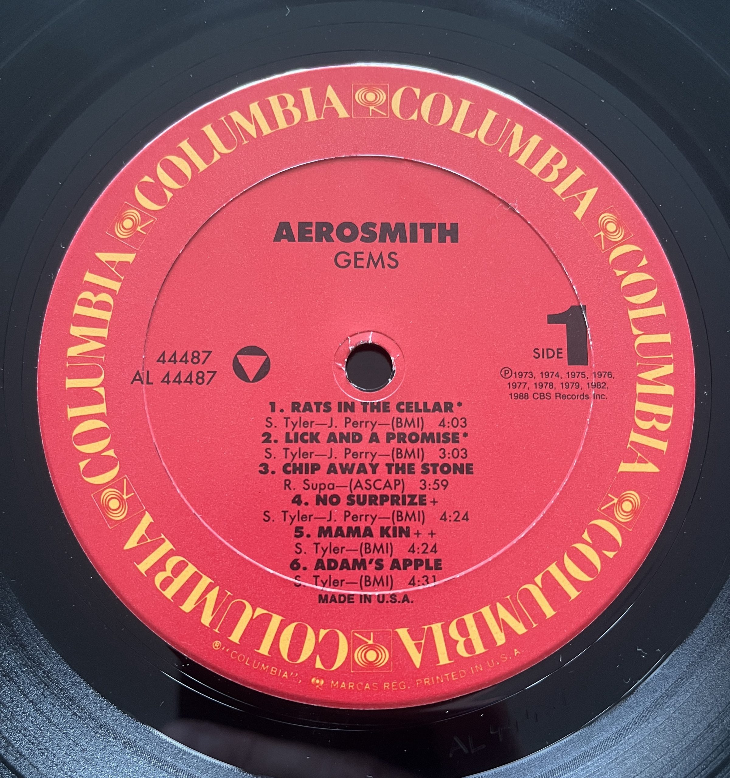 Aerosmith Gems Vinyl Record Album LP OIS ERROR PRESSING!!! FC 44487 - Image 2