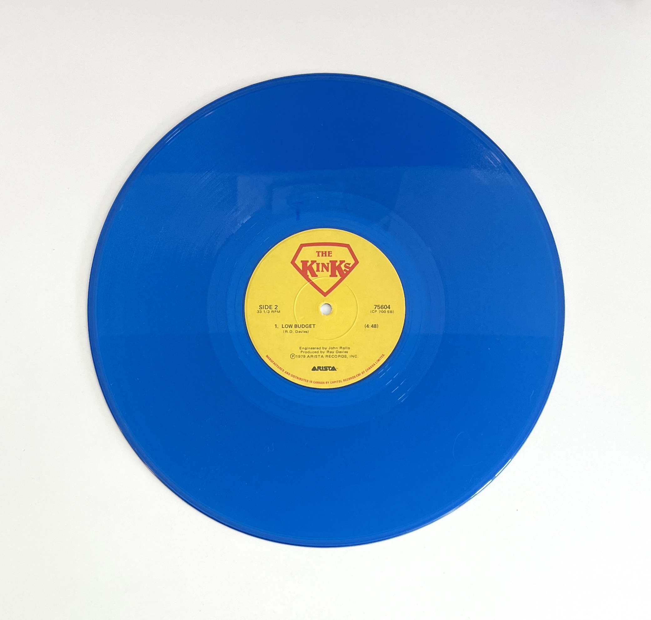 The Kinks Wish I Could Fly Like Superman / Low Budget Blue Colour Vinyl 12" Maxi Single NO SCRATCHES!!! 75604 - Image 3
