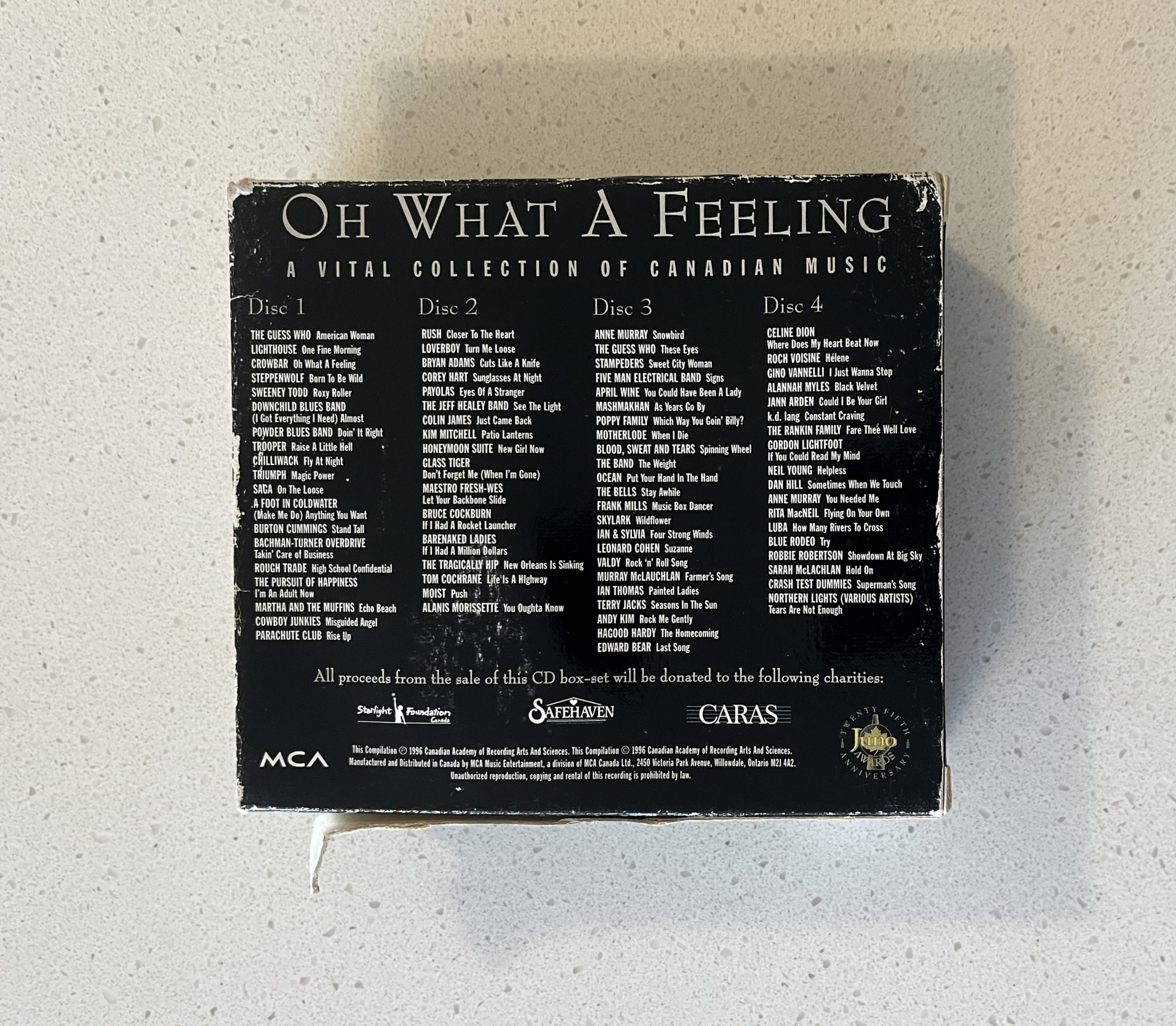 Oh What A Feeling Juno Box Set A Vital Collection Of Canadian Music 4CD JUNO 25 - Image 3