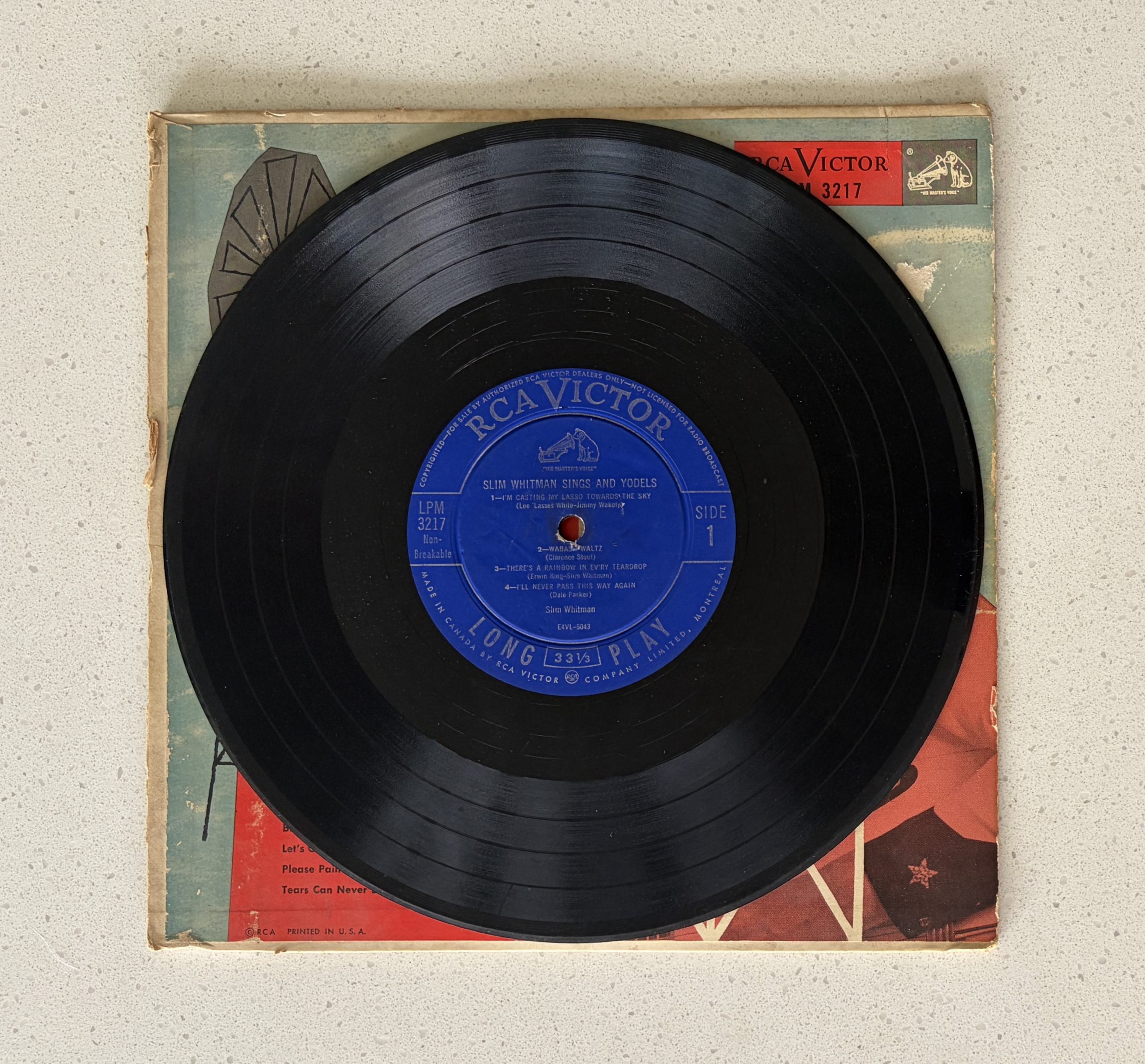 Slim Whitman Sings And Yodels Vinyl 10" VG/G+ (LPM 3217) - Image 2