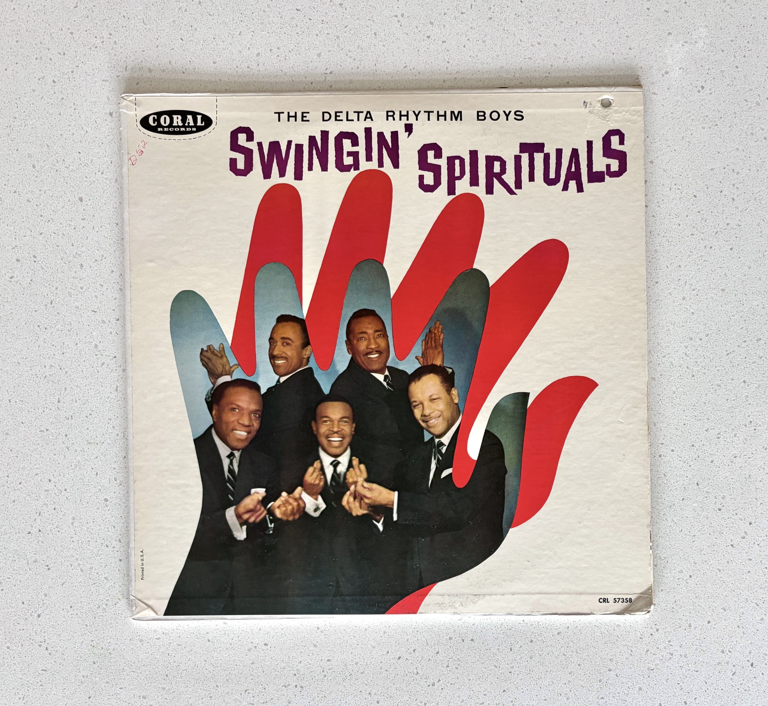 The Delta Rhythm Boys Swingin Spirituals Gospel Vinyl Album LP VG/VG (CRL 57358)