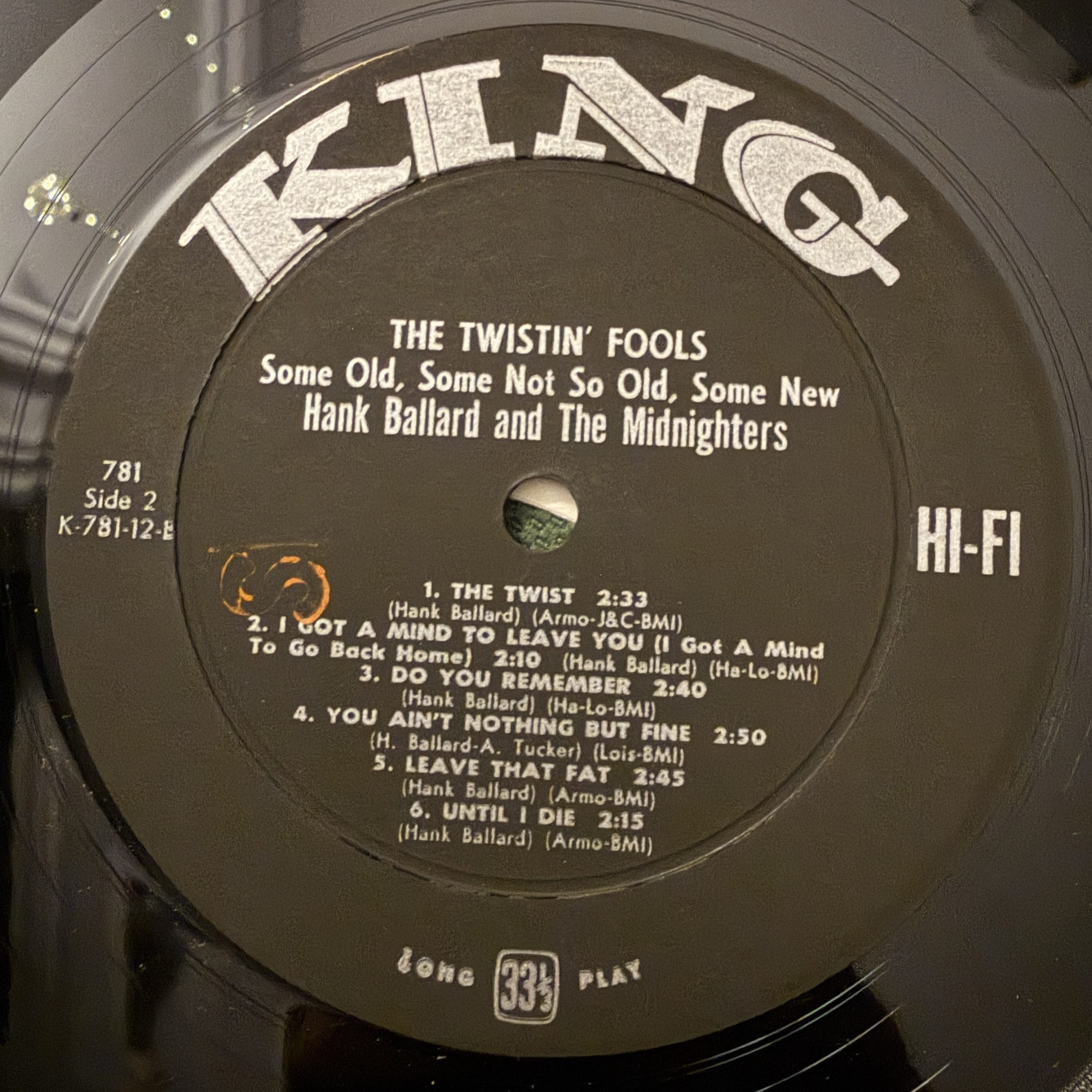 Hank Ballard And The Midnighters The Twistin Fools Vinyl Album LP VG+/G+ (781) - Image 2